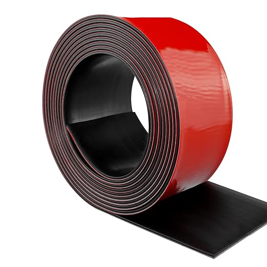 Neoprene Rubber Strips Self Adhesive Solid Rubber Sheets, Rolls & Strips for DIY Gaskets Crafts Pads Seals Warehouse Flooring Neoprene Sheet with Adhesive Backing (3" Wide x 1/8" Thick x 10' Long)