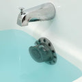 SlipX Solutions Bottomless Bath Overflow Drain Cover for Tub, Adds Inches of Water to Bathtub for a Warmer Deeper Bath, Spa Accessories, Drain Block, Water Stopper Plug (4 inch Inner Diameter, Gray)
