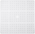 EENKOSI Square Shower Mat 27x27 inch - Large Clear Anti Slip Shower Floor Stall Mat - Non Slip Square Bathroom Bath Mat with Strong Secure Suction Cups and Drain Holes in Middle (Clear 27x27)