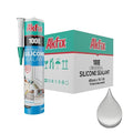 Akfix 100E RTV Translucent Silicone Caulk (48x10.1 fl.oz.) - 100% Waterproof Silicone Sealant for Kitchen and Bathroom, Shower, Toilet, Sink, Window and Door, No Yellowing | Translucent, 48 Pack