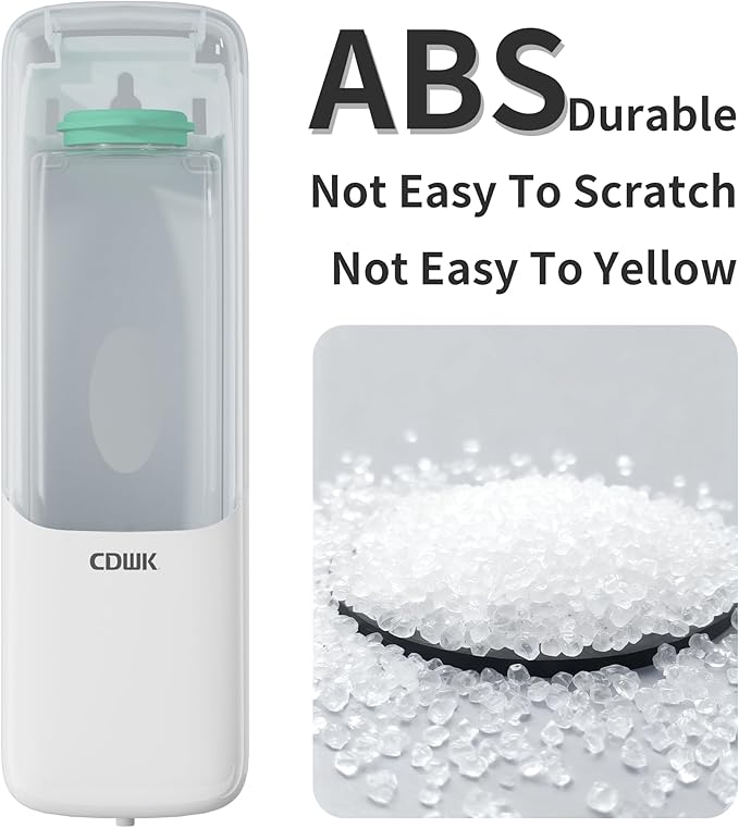 Hand Soap Dispenser Wall Mount, 10fl.oz/300ml Liquid Soap Dispenser Bathroom, Hand Sanitizer Dispenser for Kitchen White, CD-1158