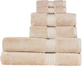 Christy Renaissance 6 Piece Beige Towel Set | 100% Egyptian Cotton | Luxury Bathroom Towels | Soft and Super Absorbent | 675 GSM | 2 Bath Sheet 2 Hand 2 Face | Driftwood