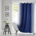Blue Shower Curtain 78 Inches Long, Modern Navy Blue and White Gradient Vertical Stripe Waterproof Polyester Shower Curtains for Bathroom, 72x78 Inches