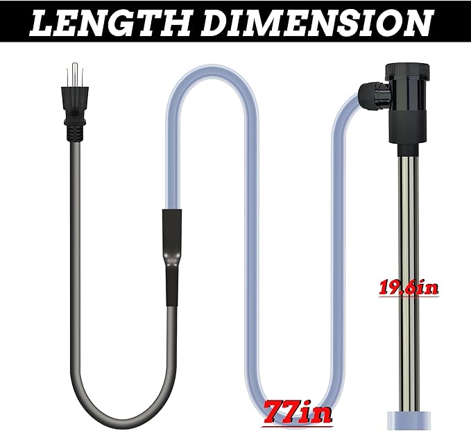 3000W 240V Above-Ground Pool Immersion Water Heater with Wifi Timer & Temp Control – Portable Submersible Heater for Bathtub, Baptismal Pool, Baptistry, Spa, Inflatable Pool & Hot Tub
