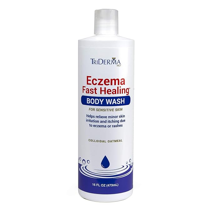 TriDerma Eczema Fast Healing Body Wash for Sensitive Skin 16 Ounces