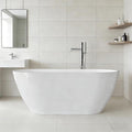 Freestanding Bathtub, Modern Soaking Tub, Deep Stand Alone Bath with Chrome Drain & Overflow, Acrylic, Ergonomic Upright Bathtub for Bathroom Relaxation, Easy Clean Acrylic Tub, 67''