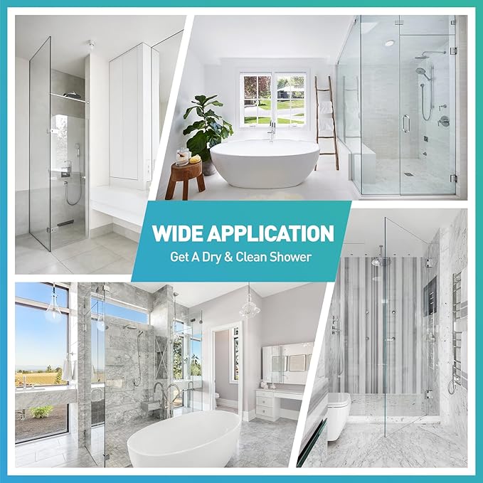 Shower Door Bottom Seal,2 PCS 1/2" X 36" Shower Door Sweep for 1/2 Inch Glass,Frameless Glass Door Seal Strip to Seal 12mm Gap - Stop Shower Leaks and Create a Water Barrier