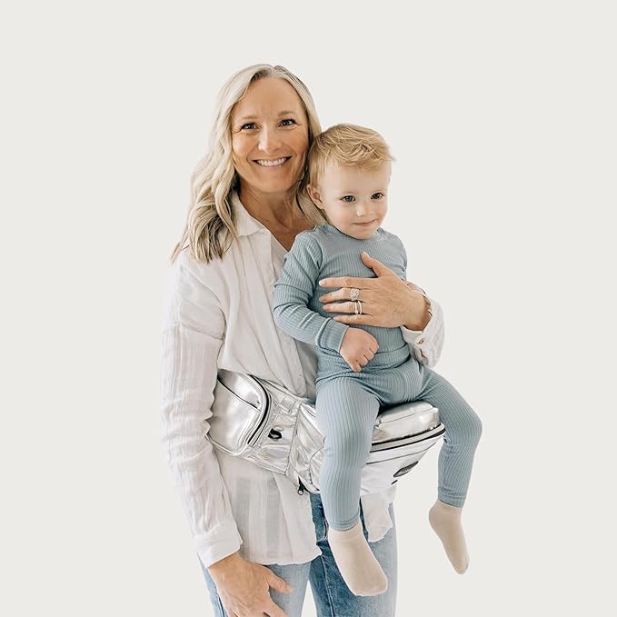 Tushbaby The Original Premium Quality Hip Seat Carrier – Safety-Certified Baby & Toddler Carrier with Secure Safety Buckles, No-Flimsy-Foam Design, Storage Pockets & Nursing Pillow. 0–3 yrs