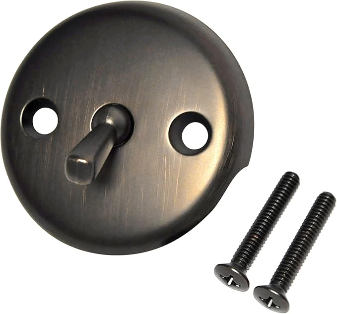 DANCO Overflow Plate with Trip Lever, Oil Rubbed Bronze, 1-Pack (89472) , Oil-Rubbed Bronze