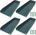 Gutter Downspout Splash Block,16.3"Drain Gutter Guard Diverter,Gutter Downspout Extensions for Water Drainage, Fixable Down Spout Drain Trays,Drainage to Protect House Foundations (4PC Green)
