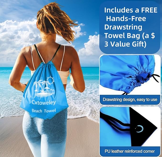 Microfiber Beach Towels 70''x35'' Extra Large Oversized 2 Pack Quick Dry Sand Free Blue White Striped Towel Cute Dolphin for Adults Women,For Pool Spa Swim Travel Yoga - Portable&Lightweight