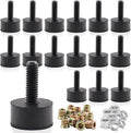 5/16 Rubber Adjustable Furniture Leveler，16 Pack Leveling Feet Screws in Threaded, Feet Levelers Screw On Furniture Glide Leveling for Table, Chair, Furniture Legs