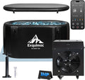 Ice Bath Tub with 1HP Water Chiller, 216 Gallon Inflatable Cold Plunge Tub with Thermometer and Water-Absorbent Mat, Portable Bath Tub for Outdoor & Indoor Recovery, 59"x32"x29"