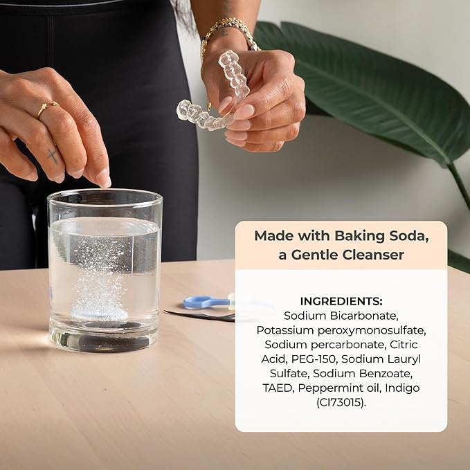 PUL Aligner Cleaner Tablets (Pack of 30) – For Cleaning Invisalign, All Clear Aligners & Retainers – Removes Odor, Stains, Plaque – Cleans Dentures, Night & Mouth Guards, All Dental Removables