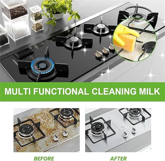 10.6 oz Cleaning Milk House Cleaner,2026 New Multifunctional Concentrated Cleansing Lotion,Powerful Effective Cleaner to Heavy Oil Stains,MultiFunctional Cleaning Milk for Household Kitchen (300ML)