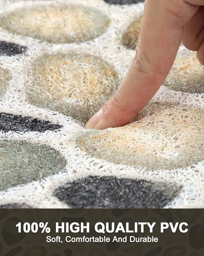 Bathtub Mat Non Slip - Anti Slip Shower Mat, Quick Drying Bath Tub Mats, Soft PVC Loofah Foot Massage Mat, Bath Mat for Shower, Tub, Bathroom, Floor, Kitchen, Pool, Hotel