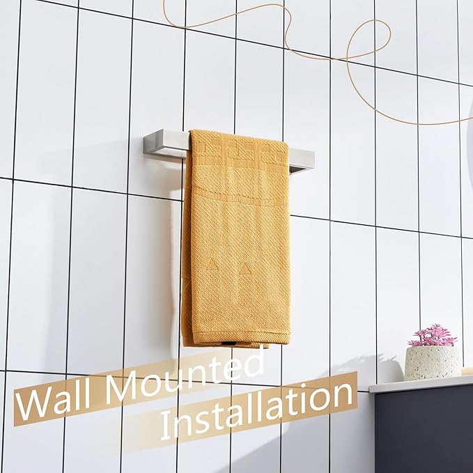 KOKOSIRI Towel Bar Brushed Nickel Hand Towel Hanger Holder 12-Inch Kitchen Rack Stainless Steel for Bathroom Hardware Wall Mount, 1 Pack B4008BR-L12