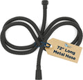 HammerHead Showers Solid Metal Shower Hose Attachment for Showerhead, Extra-Long 72-Inch Universal Replacement Hose for Hand held Shower, Matte Black