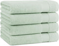 Arkwright Bath Towels Set of 4 - Super Soft 100% Cotton, 600 GSM Quick Dry & Absorbent, Luxury Bathroom Essentials for Hotels, Spa, Hosts, and Vacation Rentals, Eucalyptus Green