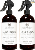 Muse Apothecary Linen Ritual - Aromatic, Soothing, and Relaxing Linen Mist, Laundry and Fabric Spray - Infused with Aromatherapy Essential Oils - 8 oz, Cara Orange + Fig + Blackberry Vanilla, 2 Pack
