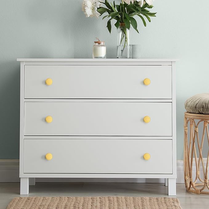 Ravinte 25 Pack Cabinet Knobs Gold Kitchen Cabinet Knobs Round Dresser Drawer Pulls Closet Door Pulls 1-1/5 Inch
