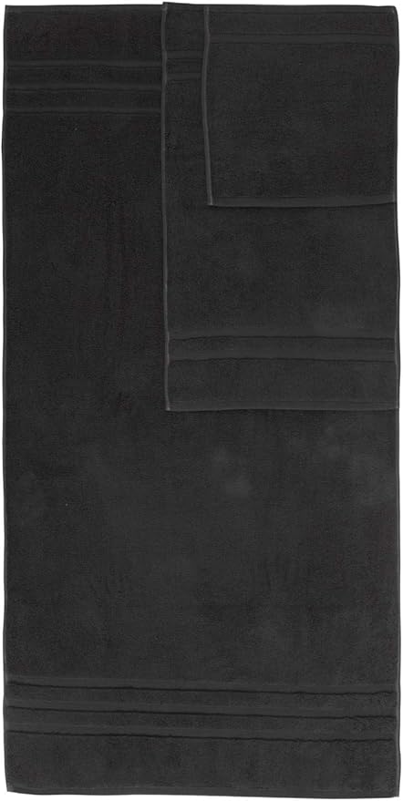Veteran Textile LLC - 6 Pieces - Turkish Cotton - Luxury Towel Set for Bathroom & Kitchen, 2 Bath Towels, 2 Hand Towels & 2 WashCloths *Valued $79.99* (Black)