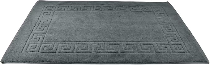 DAN RIVER Greek Cotton Bath Mats Set of 2 – Not a Bathroom Rug, Ultra Soft, Highly Absorbent & Machine Washable Bath Mat Towel for Bathroom Floor Mat – Durable, Quick-Dry, 21x34 Inches, Grey