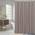 AooHome Shower Curtain Liner, Fabric Bathroom Curtain with Hooks for Hotel, Weighted Hem, Water Repellent, Chocolate, 72 x 75 Inch