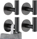 JQK Self Adhesive Towel Hook Bronze, No Drill Stick on Coat Robe Clothes Wall Hook for Bathroom Kitchen Garage 4 Pack, 304 Stainless Steel Oil Rubbed Bronze, ATH110-ORB-P4