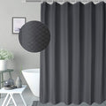 AooHome Waffle Weave Patttern Polyester Shower Curtain with Weighted Hem, Standard Size Heavy Duty Shower Curtain with Hooks, Charcoal, 72x72 Inch