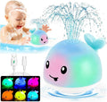 Baby Bath Toys 6-12-18 Months - Christmas Stocking Stuffers For Kids Ages 1-3 1 2 3 Year Boy Girl Gifts, Infant Baby Gifts Light Up Whale Bath Toy Sprinkler, Bathtub Water Pool Toy For Toddlers