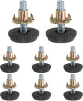 uxcell 1/4"-20 Thread Furniture Feet Levelers, 16Set 25mm L Adjustable Furniture Feet Screw in Threaded Leveling Leg Screw on Chair Foot Glides Leveling for Table Chair Cabinet Black