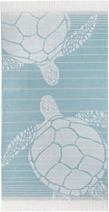 SOFE H&L | LINVIA Foutah Quick Dry Beach Towel Pack of 2 (35” x 70”) CARETTA - Green | Lightweight, Premium, Fade Resistant, Durable | Travel Towel, Turkish Beach Towel with Shoulder Strap