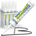 Black Silicone Caulk & Sealant, 100% Waterproof Silicone Caulking, Silicone Sealant Caulking for Kitchen, Bathroom, RV, Interior & Exterior Use, Shrink & Crack Proof, 10.2 FL. OZ/300ML, 12 Pack