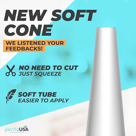 PentaUSA Tile Grout - Large Grout Filler Repairs Renews Tube, Fast Drying Grout Repair Kit, Odorless Formula - Grout Floater Included - 13.4oz / 380gr (White)