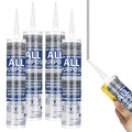 4 Packs Gray Silicone Sealant, All-Purpose 100% Waterproof Silicone Caulk, Adhesive CaulkingSilicone for Indoor Outdoor Windows, AquariumBathtub Auto Leak Seaing. 10.1 0z (4)