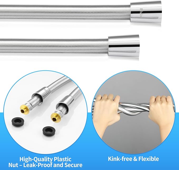 Extra Long Replacement Shower Hose Extension Handheld Shower Head Hose 90 Inches Flexible and Durable with Brass Insert and Nut