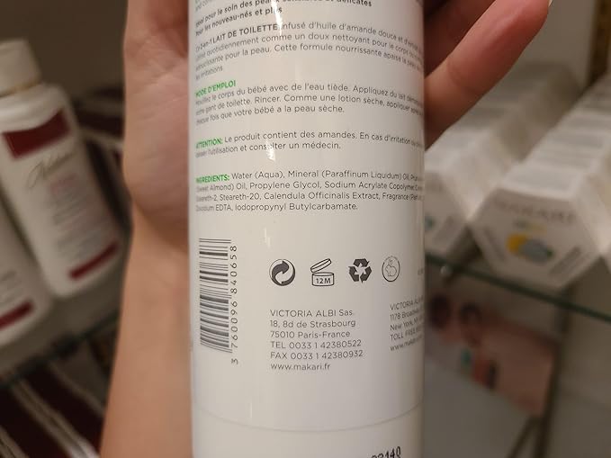Makari Bebe Cleansing Milk (1000 ml) | Baby Body Wash & Softening Formula for Dry Skin | Helps Comfort Delicate Skin | Gentle for Infants 3 Months+ | For Sensitive Skin