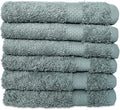 Hencely Premium 6-Pack Washcloths 12x12 Inches Soft Turkish Cotton High Absorbent and Quick Dry Dishtowel for Kitchen and Bath (Wash Cloth 6 Pack, Dark Green)