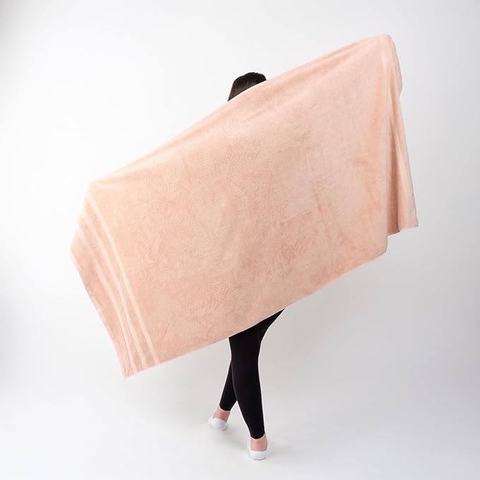 SOFE H&L | Olea Luxury Turkish Cotton Hand Towels Set of 4 Blush | Premium, Soft, Durable, Absorbent | Hotel Quality Plush Towels and Thick Towel Sets