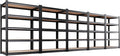 AOAORRG Set of 5 Storage Shelves, 5-Tier Heavy Duty Garage Shelving, 45.6" W Metal Shelving, Home Storage Shelf, Adjustable Shelving Unit, for Basement Warehouse, 45.6" Wx17.7 Dx71.2 H, Black