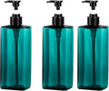 Shampoo and Conditioner Bottles Yebeauty 3pcs 17oz 500ML Shower Pump Bottles Lotion Soap Dispenser Liquid Container Plastic Soap Dispenser for Shampoo Kitchen,Bathroom Body Wash, Sea Green