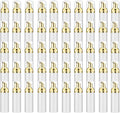 2 Oz Empty Foam Pump Bottle (50 PCS) Travel Foaming Soap Dispenser for Hand Soap, Lash Shampoo Cleanser (White&Gold Pump&Clear Cap)