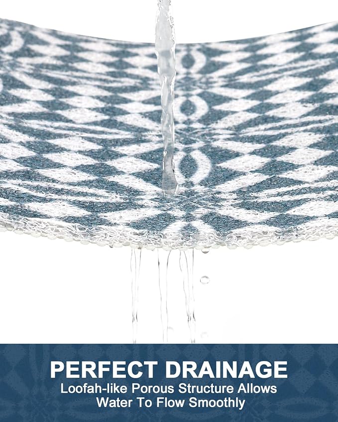 Shower Mat Non Slip - Quick Drying Anti Slip Shower Mats for Inside Shower, Soft PVC Loofah Foot Scrubber Mat, Extra Large Bath Mat for Shower, Tub, Bathroom, Floor, Kitchen, Home, Pool, Hotel