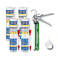 VGS067Aquarium Safe Silicone Sealant - 100% Waterproof Fish Tank Glue, Clear Structural Adhesive for Glass Building & Repair, High Strength Acidic Cure, (10.15 fl oz- Caulking Gun Required)
