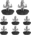 uxcell 1/4"-20 Thread Furniture Feet Levelers, 8Set 20.6mm L Adjustable Furniture Feet Screw in Threaded Leveling Leg Screw on Chair Foot Glides Leveling for Table Chair Cabinet Black