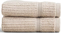 Preston Lane Douro Washcloth Set – 2 Pack Luxury Cotton Towels, Ultra Soft & Absorbent, Quick-Dry Spa-Quality Bathroom Towels, Made in Portugal, Clay
