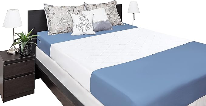Washable Incontinence Bed Pads 36x37 (2 Pack) – Soft, Absorbent & Waterproof Mattress Protector with Tuck-in Sides – Reusable Twin Pads for Kids, Adults, Seniors & Hospital Beds