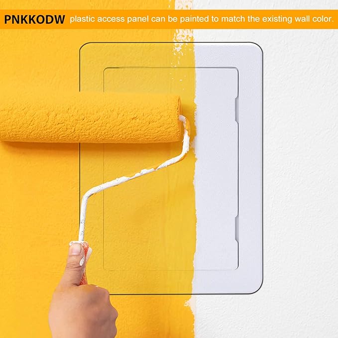 Plumbing Access Panel for Drywall 4 x 6 Inch Plastic Access Door Removable Wall Access Panel Ceiling Reinforced Hinged Durable White