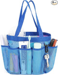 Mesh Shower Caddy Portable for College Dorm Room Essentials, 8-Pocket Large Shower Basket Tote Bag with 2 Handles for Toiletry, Bathroom, Beach, Camp, Gym